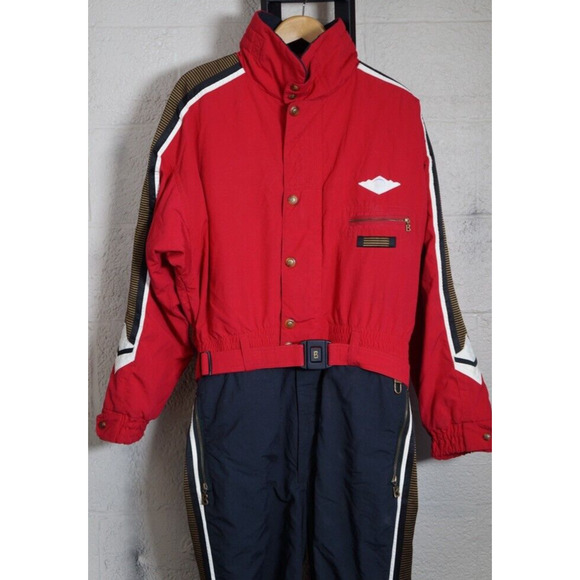 Bogner Ski Suit One Piece Snowsuit Snow Bib Apres Sport Red Vtg Large MENS 42 L - Picture 3 of 10